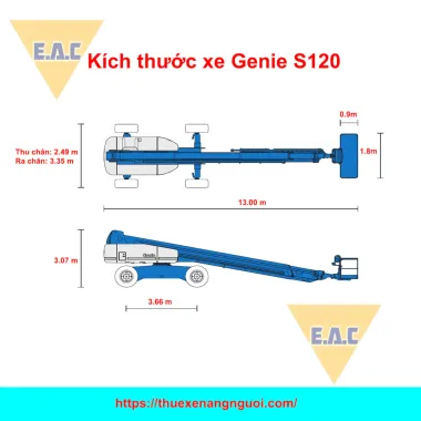 Xe nâng người cao 38 mét Genie S120