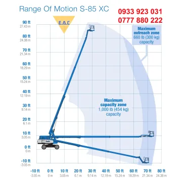 Thuê xe nâng người Genie S85XC 454kg