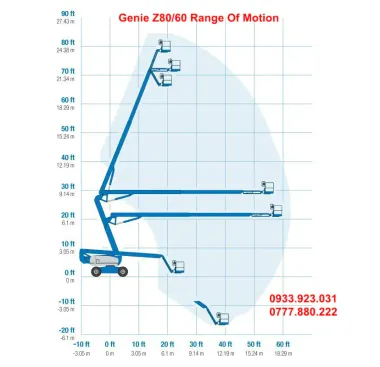 Xe nâng người cần gấp cao 26 mét Genie Z80-60RT