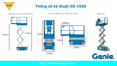 Cho thuê xe nâng người cắt kéo 8 mét GS-1930